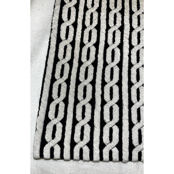 Gabby Skye Black/ Beige Geometric Pattern Green Zipper Detail Dress SIZE 4 - Picture 4 of 9